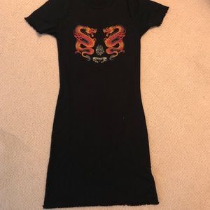 Urban Outfitters fitted dragon t-shirt dress